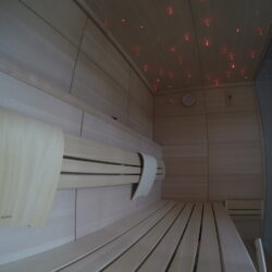 KLAFS Lounge Sauna Polar Starry Sky su žvaigždėtu dangumi