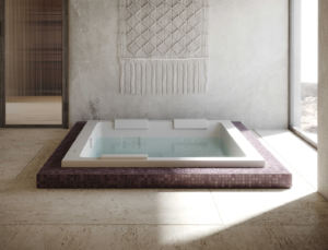 Jacuzzi sukūrinės vonios butams ir namams su hidromasažu