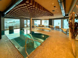 Imaginox nerūdijančio plieno vidaus baseino įrengimas viešbutyje